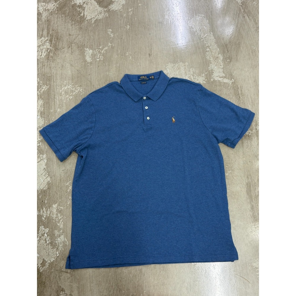 Polo Ralph Lauren Mens XL Classic Fit Polo Shirt Blue Pony Cotton